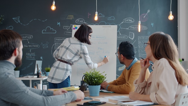 Professional financial team environment